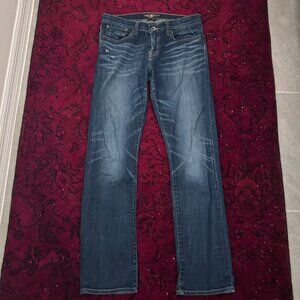 2013 Lucky Brand Sienna Tomboy Straight Jeans 8/29R Dark Wash 29x31 Mid Rise